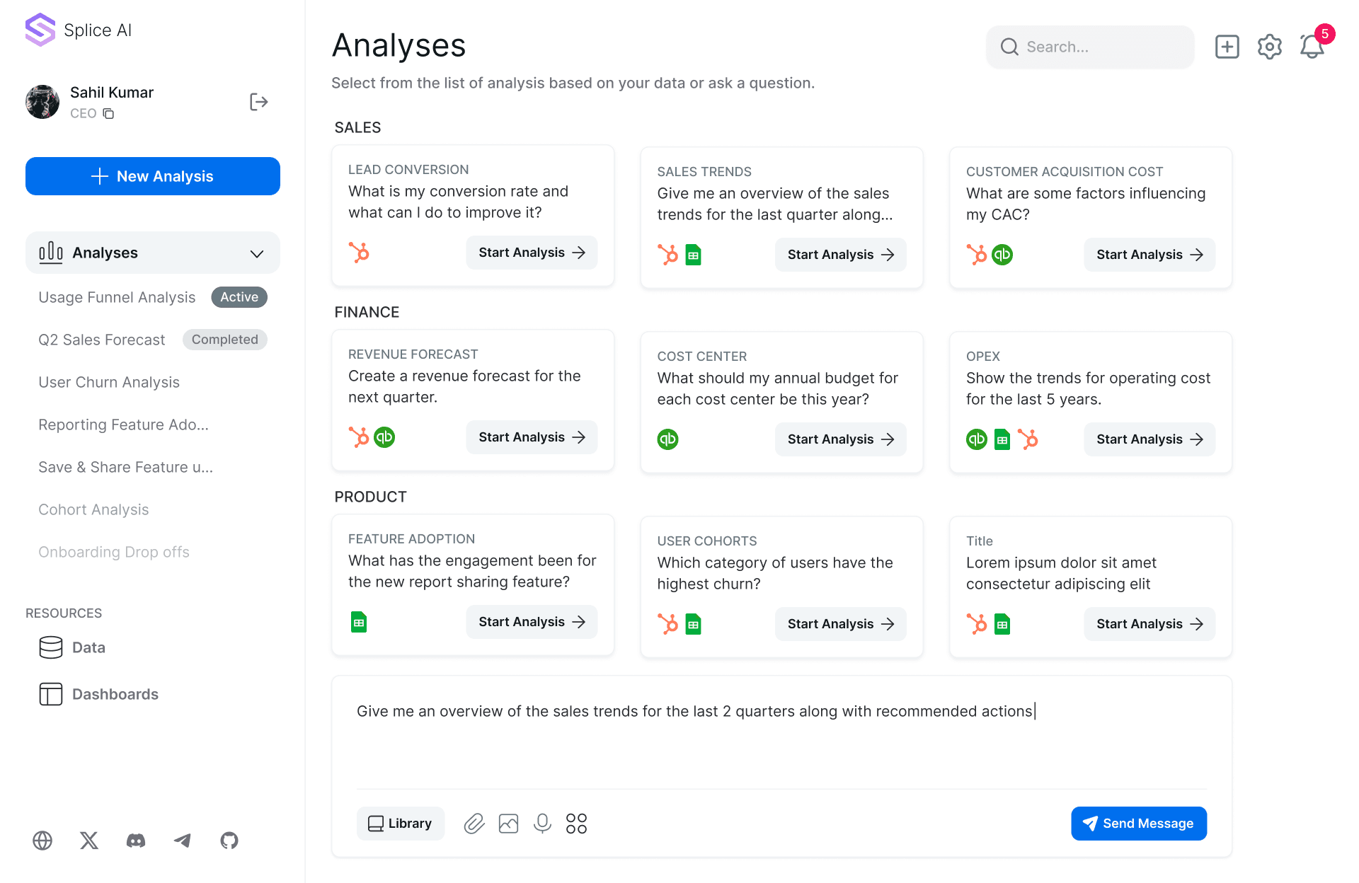 Analysis Page
